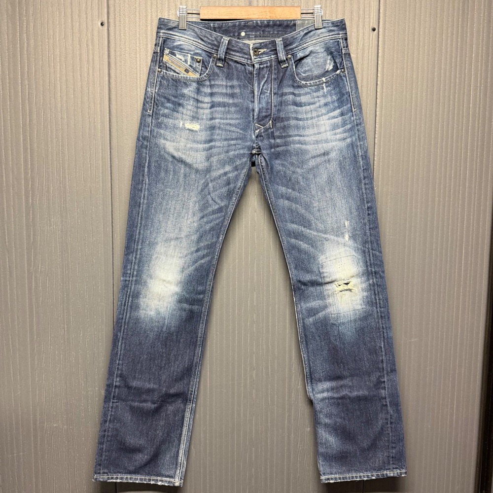 Diesel Industries Jeans Regular Low Waist Larkee Dark Wash Denim Men's Size 32